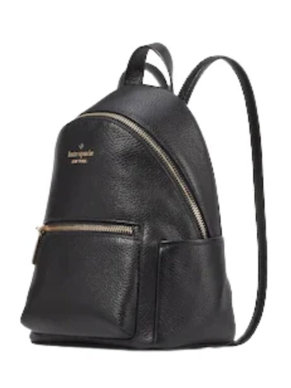 Kate Spade New York Leila Black Pebbled Leather Mini Dome Backpack